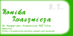 monika kvasznicza business card